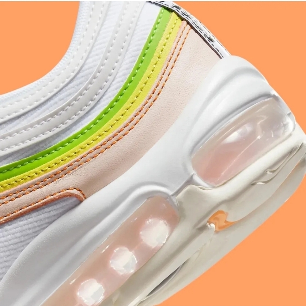 Nike Air Max 97 Feel Love White Pearl Pink Green Women's 8 NEW FD0870-100 - Picture 8 of 10